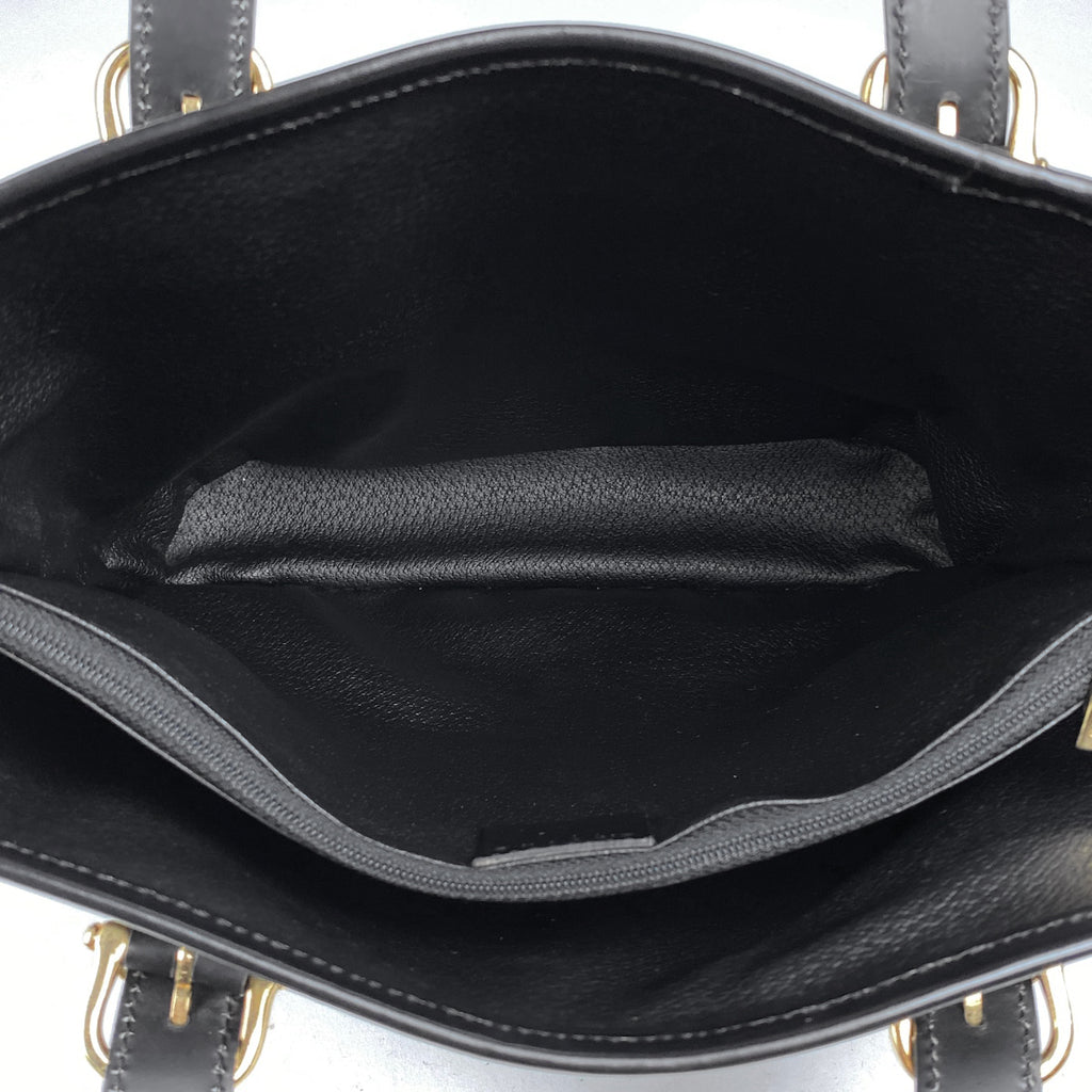 セリーヌ マカダム柄 トートバッグ ハンドバッグ バケツ型 コーティングキャンバス ブラック レディース 【中古】 brbag