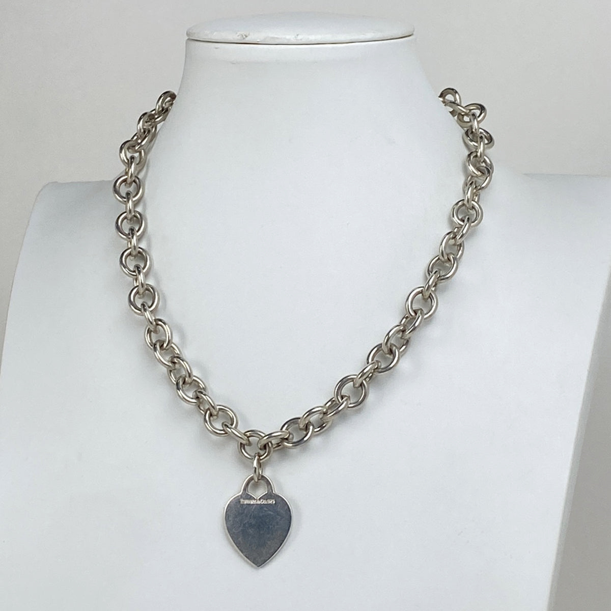 美品 Tiffany ハート ネックレス チョーカー ビンテージ シルバー925 TIFFANY&Co. ティファニー リターントゥネックレス チョーカー