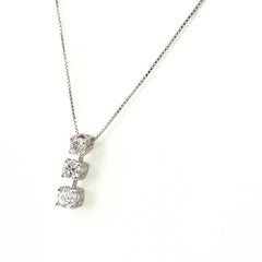 メレダイヤ デザインネックレス プラチナ ペンダント ネックレス Pt900 Pt850 ダイヤモンド レディース 【中古】nbjwl