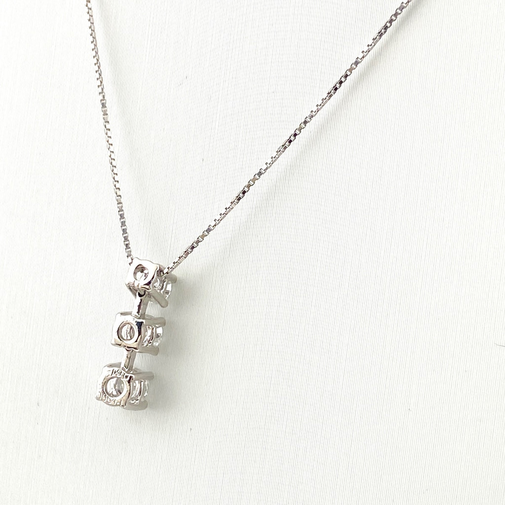 メレダイヤ デザインネックレス プラチナ ペンダント ネックレス Pt900 Pt850 ダイヤモンド レディース 【中古】nbjwl