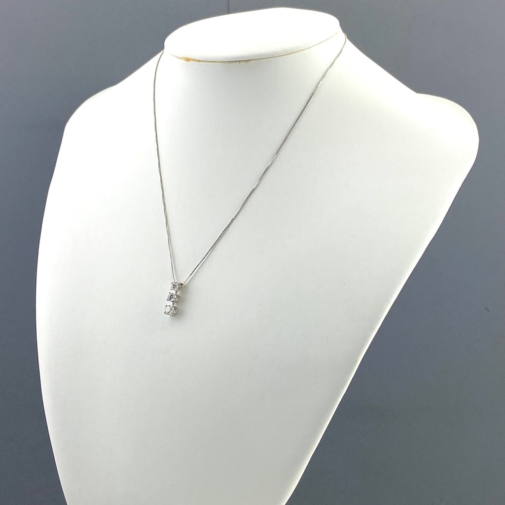 メレダイヤ デザインネックレス プラチナ ペンダント ネックレス Pt900 Pt850 ダイヤモンド レディース 【中古】nbjwl