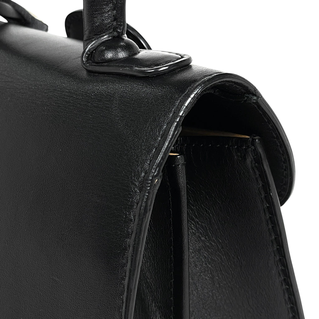 デルヴォー ブリヨン ハンドバッグ 手提げ ハンドバッグ レザー ブラック レディース 【中古】brbag