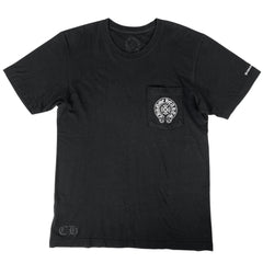 クロムハーツ ホースシュー プリント Tシャツ クルーネック トップス 半袖Ｔシャツ 綿 ブラック メンズ 【中古】brapp