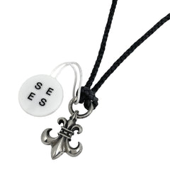 クロムハーツ BSフレア レザー ブレイド ネックレス ペンダントトップ ネックレス シルバー925 レザー シルバー メンズ 【中古】bracc