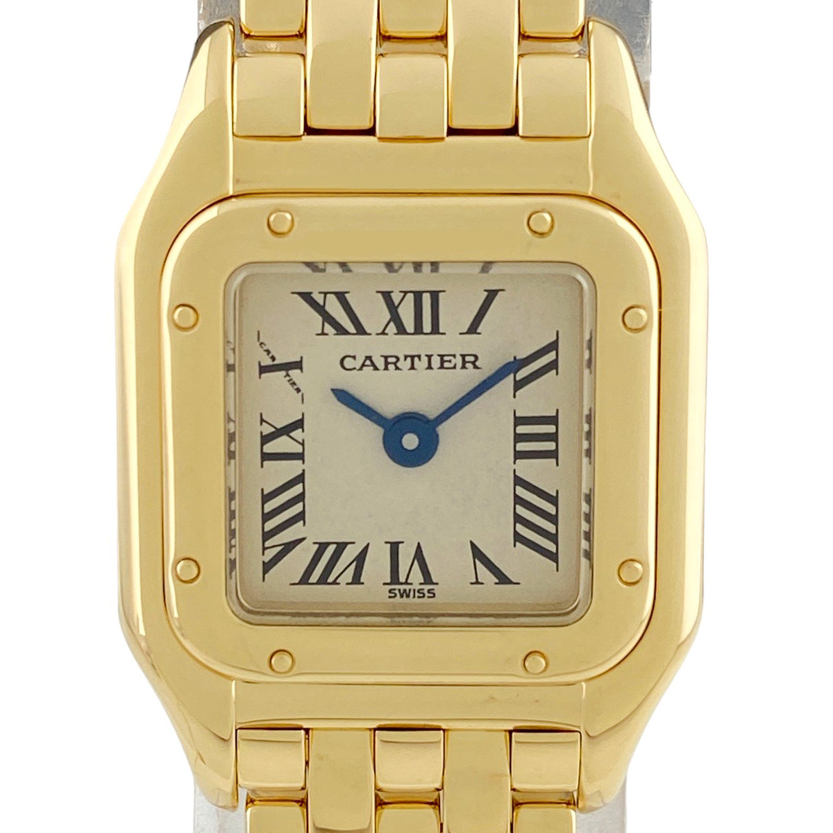 未使用 カルティエ パンテールミニ ベルト4コマ+ケース バイセル公式】【保証書】カルティエ パンテール ミニ W25034B9 腕時計