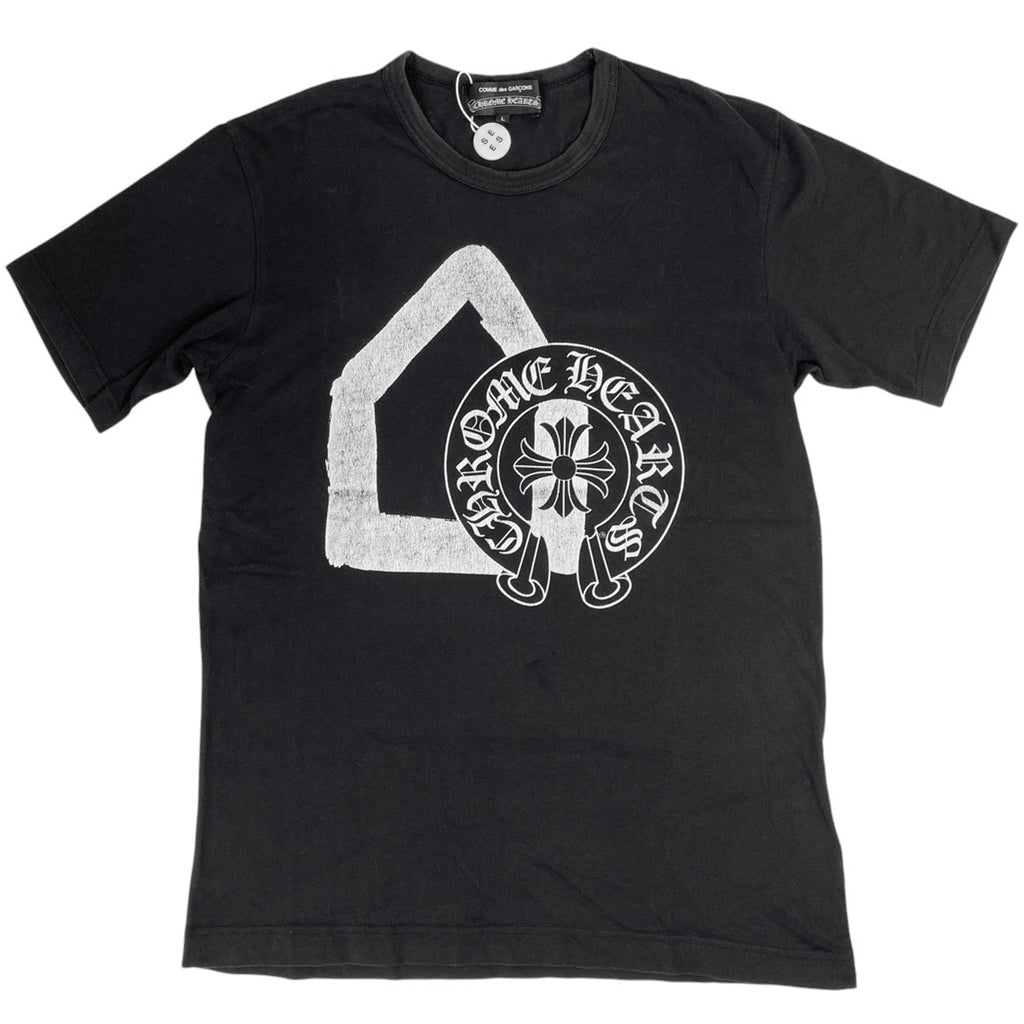 クロムハーツ ロゴ Tシャツ ドーバーストリートマーケット ホースシュー トップス 半袖Ｔシャツ コットン ブラック メンズ 【中古】brapp