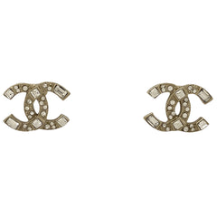 シャネル ココマーク ラインストーン ピアス GP ゴールド レディース 【中古】bracc