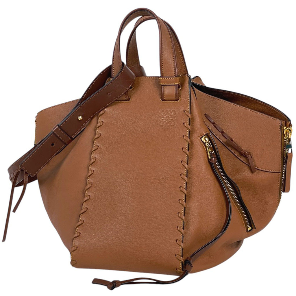 ロエベ ハンモック バッグ ミディアム 2WAY ショルダーバッグ ハンドバッグ レザー ブラウン レディース 【中古】brbag