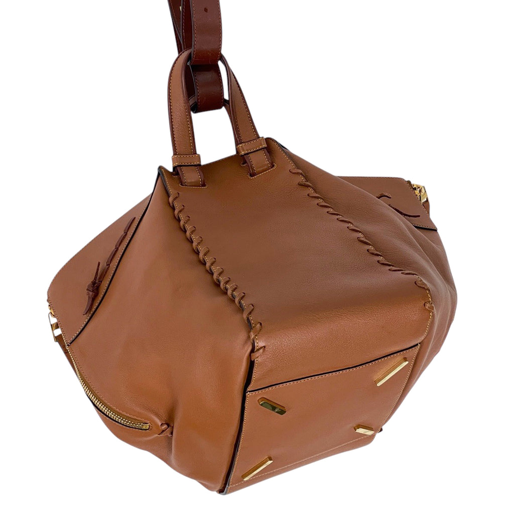 ロエベ ハンモック バッグ ミディアム 2WAY ショルダーバッグ ハンドバッグ レザー ブラウン レディース 【中古】brbag