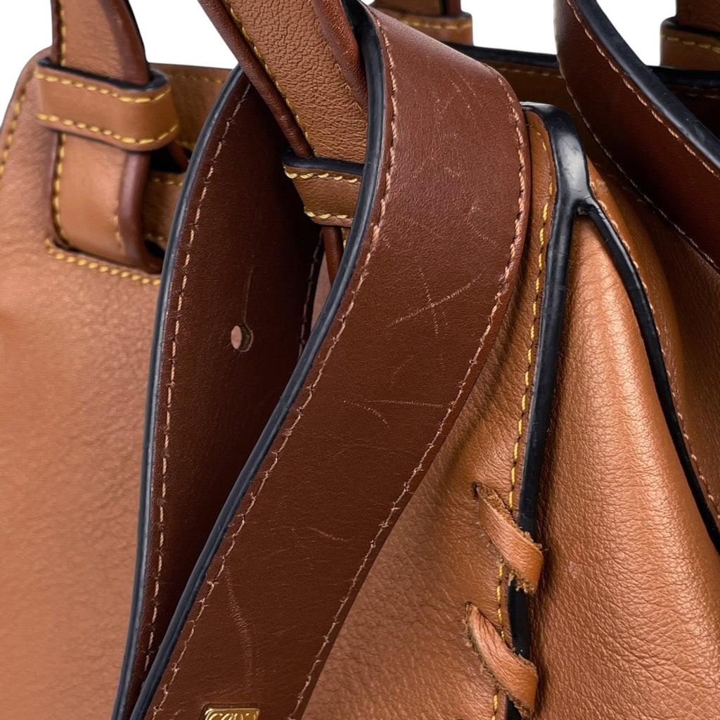 ロエベ ハンモック バッグ ミディアム 2WAY ショルダーバッグ ハンドバッグ レザー ブラウン レディース 【中古】brbag