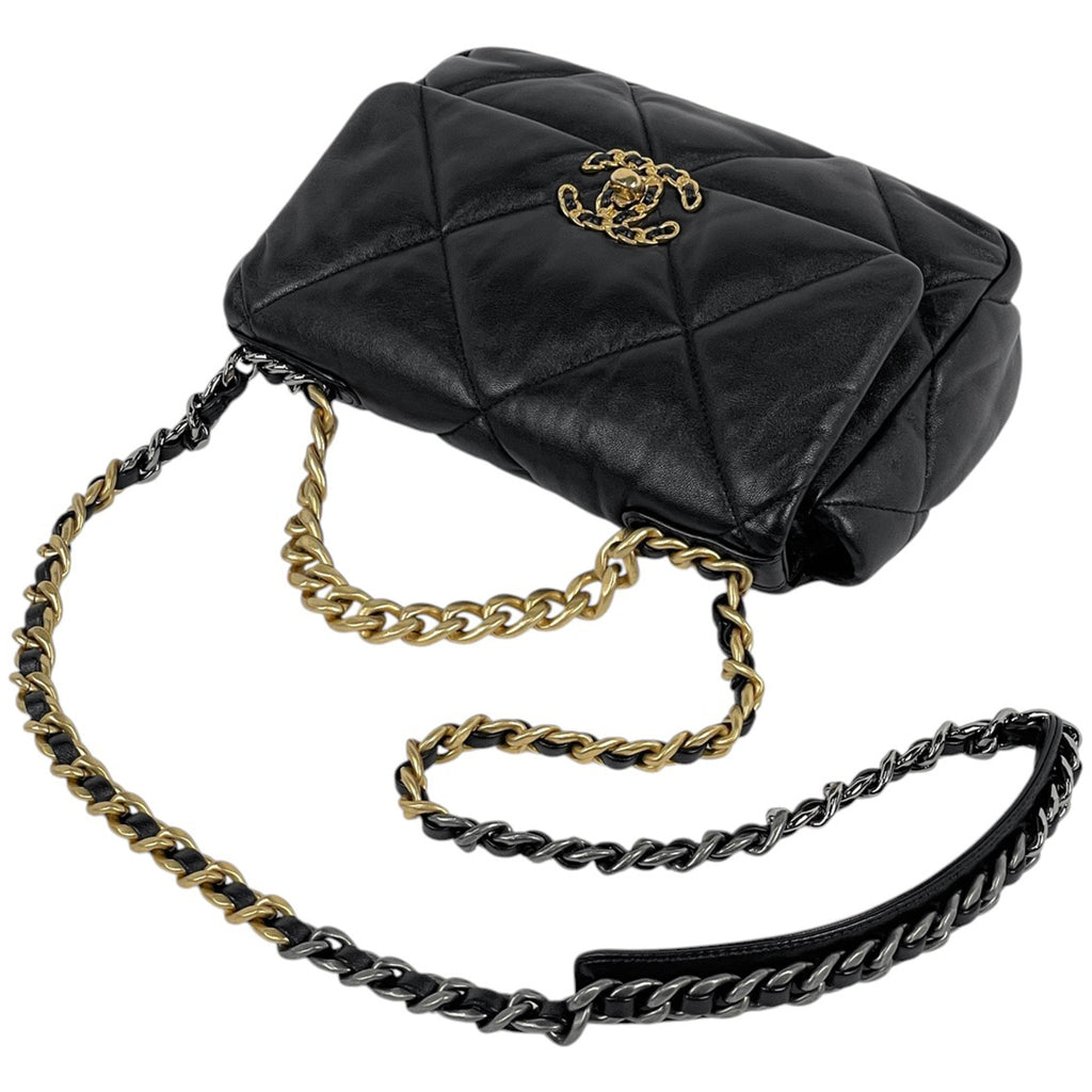 シャネル シャネル 19 ショルダーバッグ チェーン ハンドバッグ ココマーク ショルダーバッグ レザー ブラック AS1160 レディース 【中古】brbag