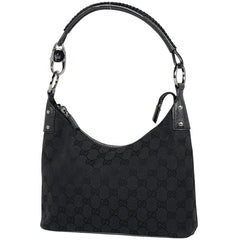 グッチ GG柄 ショルダーバッグ ワンショルダー ショルダーバッグ GGキャンバス ブラック 115002 レディース 【中古】brbag