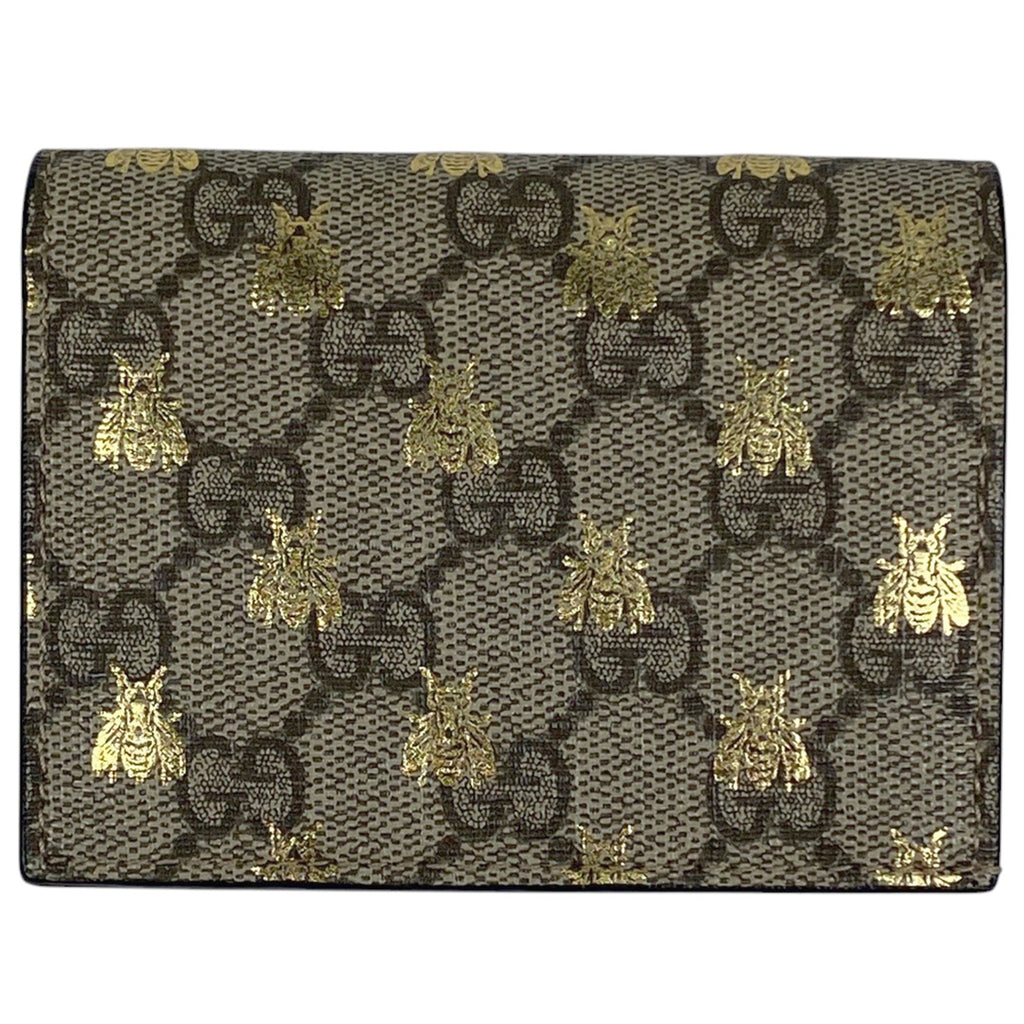 GUCCI グッチ 二つ折り財布 GGパターン スプリーム　ビー　蜂 P55 バイセル公式】グッチ GG柄 二つ折り 財布 GGスプリーム ビー 蜂