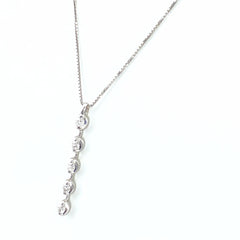 メレダイヤ デザインネックレス WG ホワイトゴールド ペンダント ネックレス K18 WG ダイヤモンド レディース 【中古】nbjwl