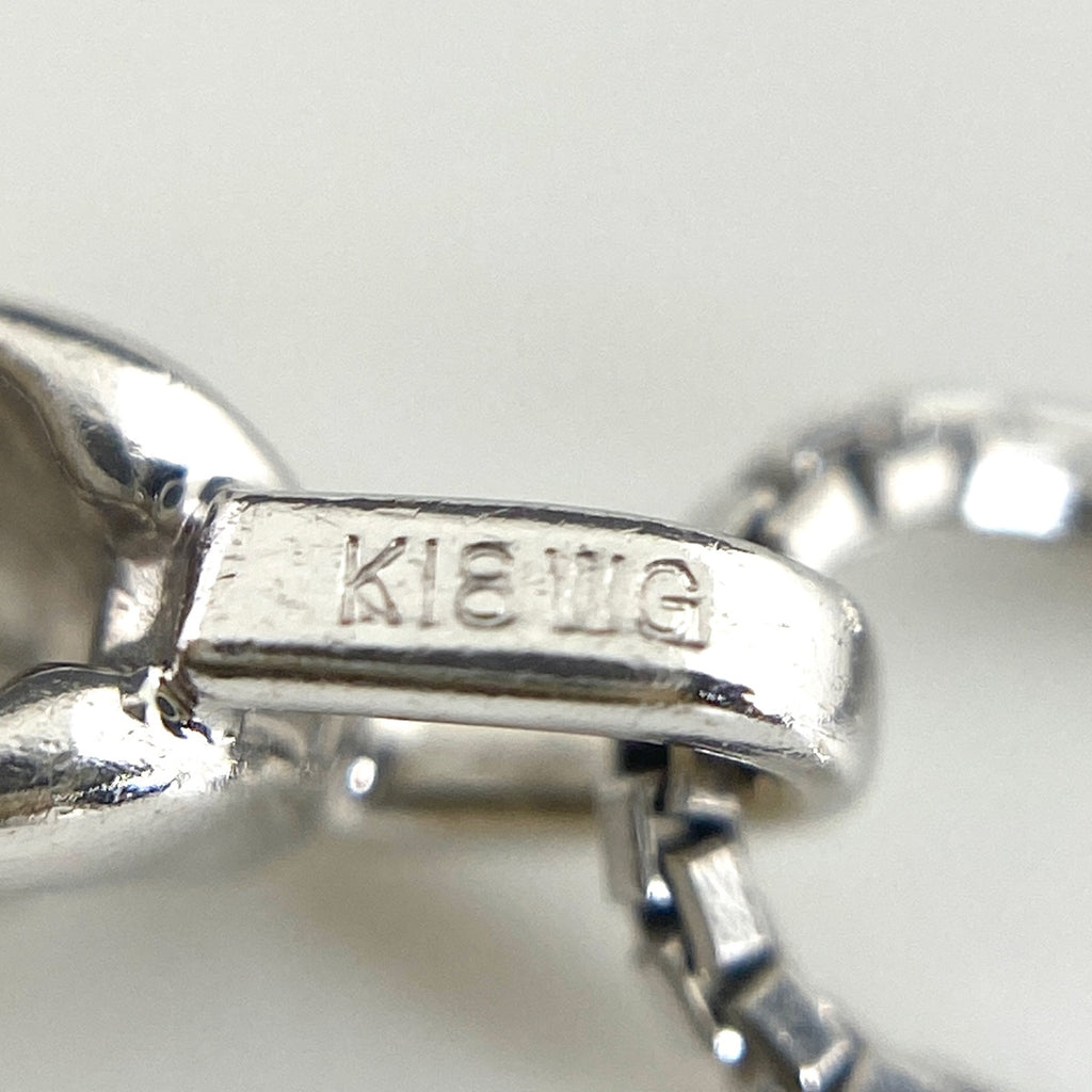 メレダイヤ デザインネックレス WG ホワイトゴールド ペンダント ネックレス K18 WG ダイヤモンド レディース 【中古】nbjwl