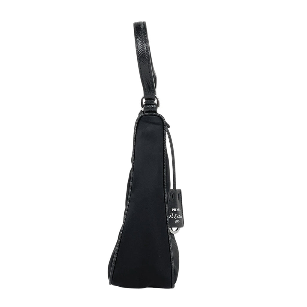 プラダ ロゴプレート ハンドバッグ ポーチ ハンドバッグ ナイロン ネロ(ブラック) レディース 【中古】brbag