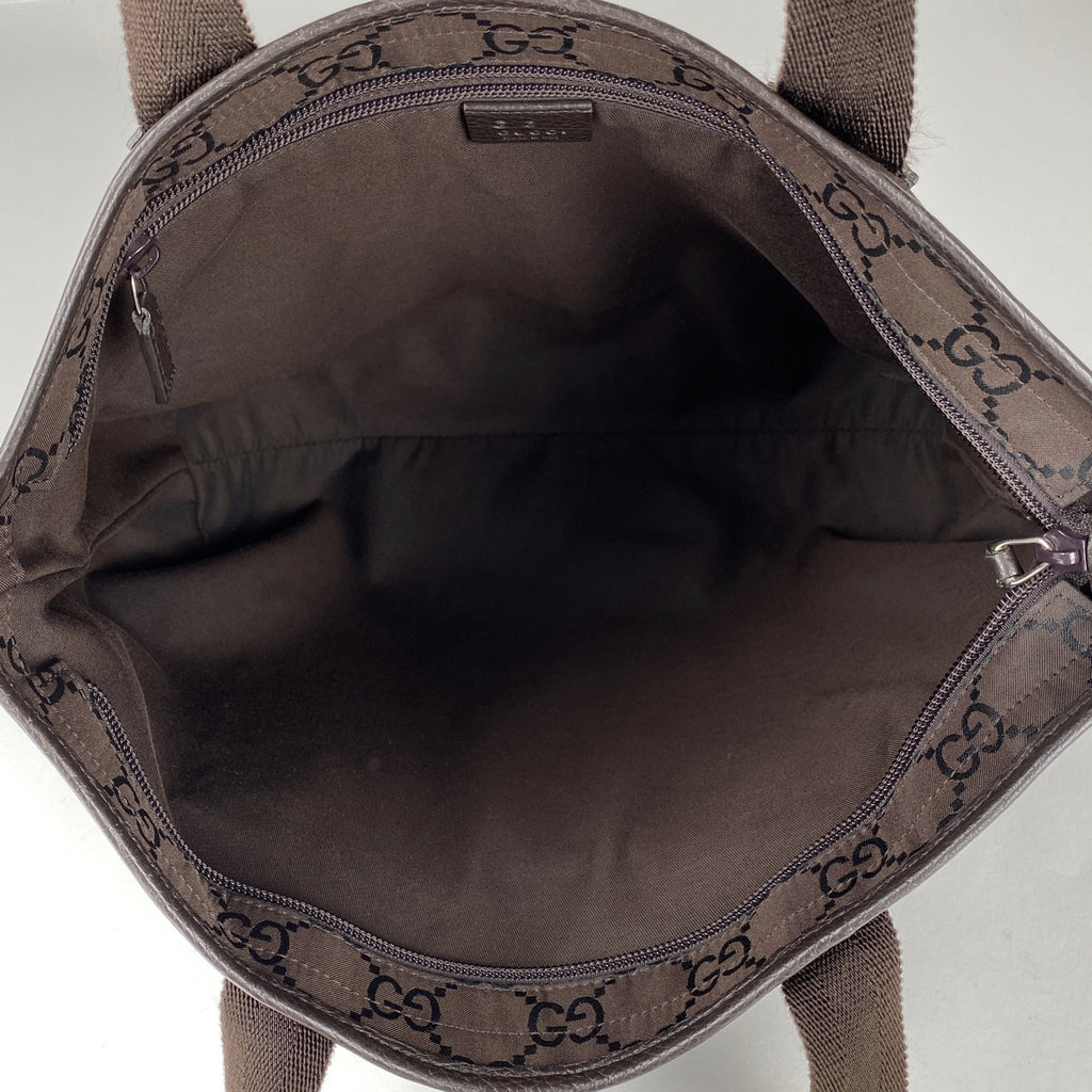 グッチ GG柄 トートバッグ 手提げ GGナイロン トートバッグ ナイロン ブラウン 180449 レディース 【中古】 brbag