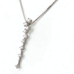 タサキ メレダイヤ デザインネックレス WG ホワイトゴールド ペンダント ネックレス K18 WG ダイヤモンド レディース 【中古】brjwl