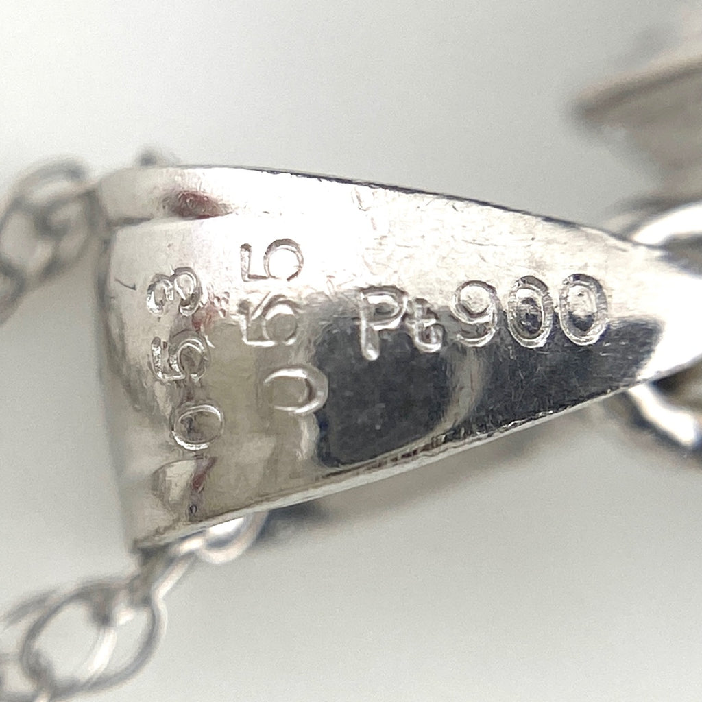 エメラルド デザインネックレス プラチナ ペンダント メレダイヤ ダイヤモンド ネックレス Pt900 Pt850 エメラルド レディース 【中古】nbjwl