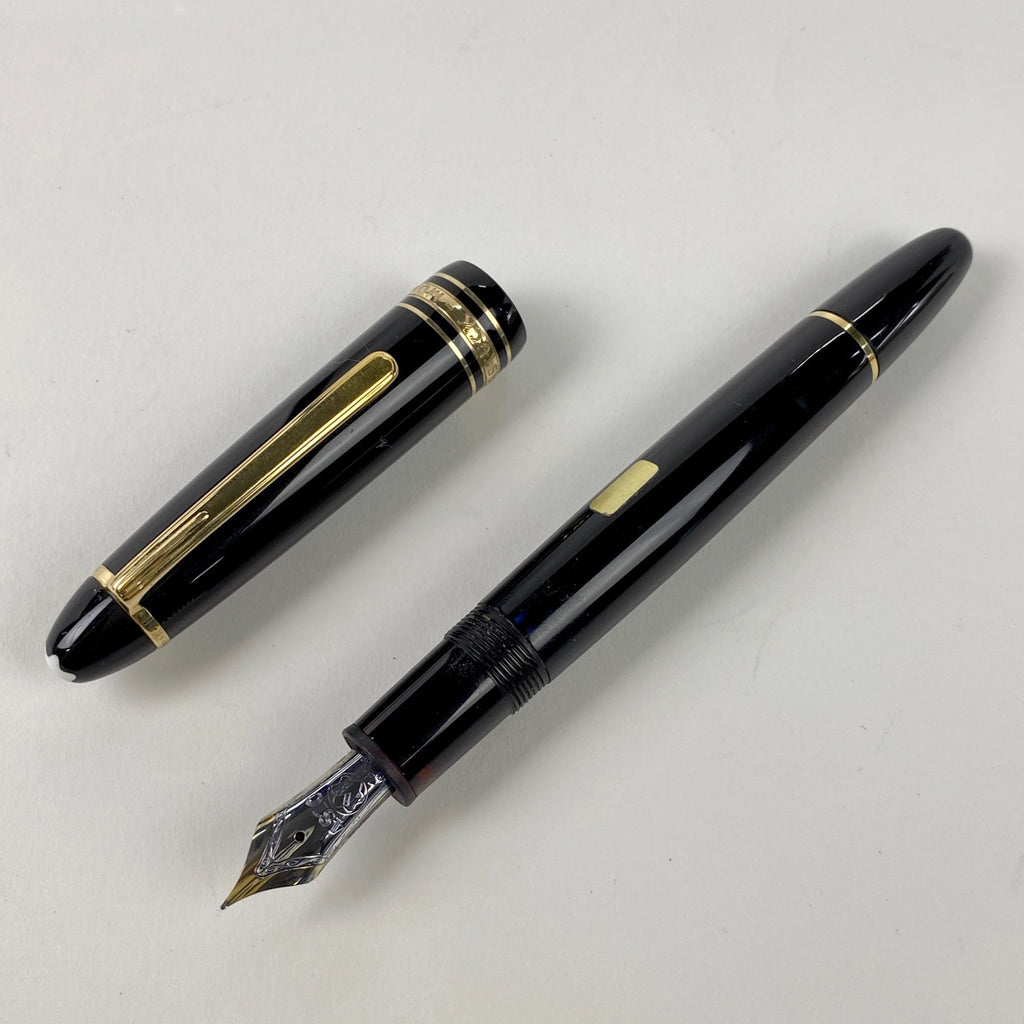 モンブラン マイスターシュテュック 万年筆 クラシック 文房具 筆記具 万年筆 プラスチック ブラック レディース 【中古】brbag