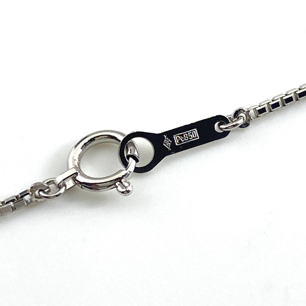 エメラルド デザインネックレス プラチナ ペンダント メレダイヤ ネックレス Pt900 Pt850 エメラルド レディース 【中古】nbjwl