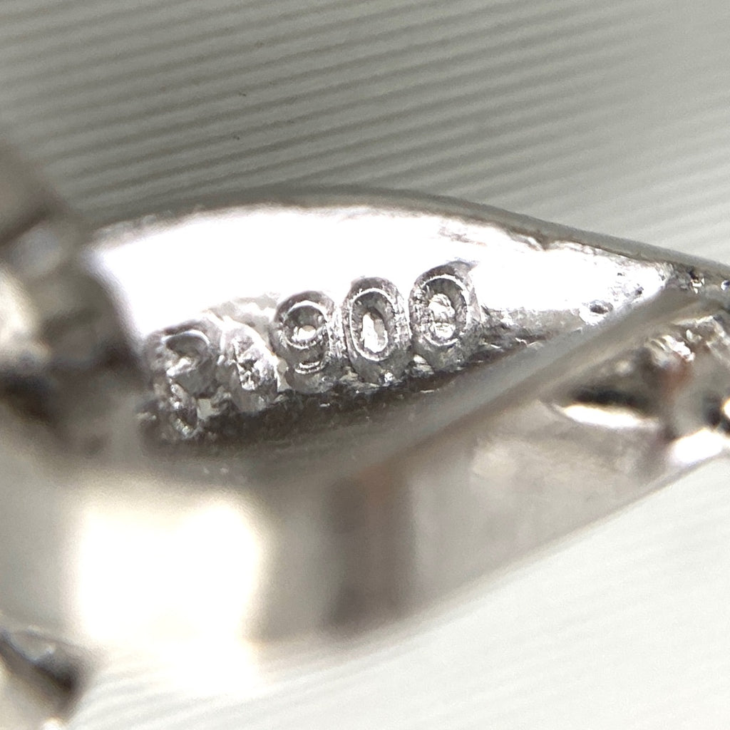 エメラルド デザインネックレス プラチナ ペンダント メレダイヤ ネックレス Pt900 Pt850 エメラルド レディース 【中古】nbjwl