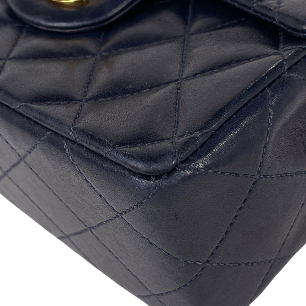 【ジャンク品】シャネル ミニ マトラッセ シングルフラップ チェーン ショルダーバッグ ココマーク ショルダーバッグ レザー ネイビー A01115 レディース 【中古】brbag