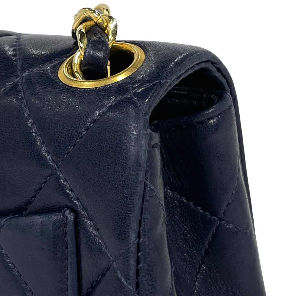 【ジャンク品】シャネル ミニ マトラッセ シングルフラップ チェーン ショルダーバッグ ココマーク ショルダーバッグ レザー ネイビー A01115 レディース 【中古】brbag