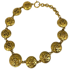 シャネル ココマーク ネックレス CC ロゴ チョーカー ネックレス GP ゴールド レディース 【中古】bracc