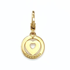 ブルガリ トンドハートトップ YG イエローゴールド ハートモチーフ チャーム ペンダントトップ 750 レディース 【中古】brjwl