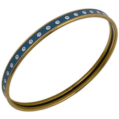 エルメス エマイユ ユニ 腕輪 七宝焼き バングル GP ゴールド ブルー レディース 【中古】bracc