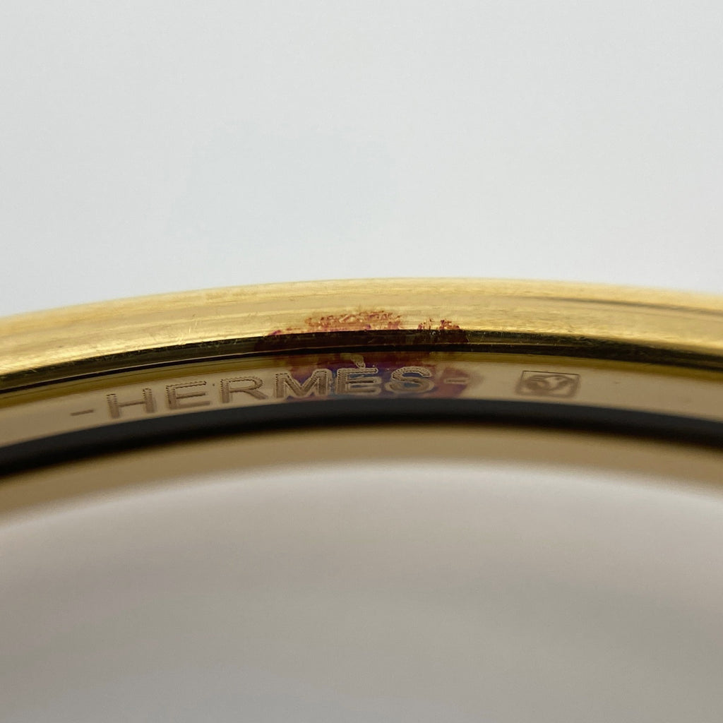 エルメス エマイユ ユニ 腕輪 七宝焼き ブレスレット GP ゴールド マルチカラー レディース 【中古】bracc