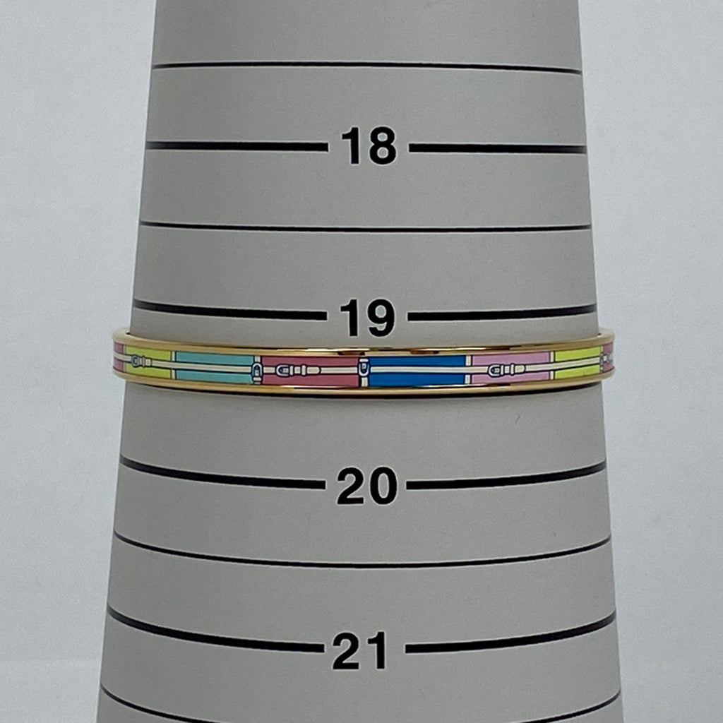 エルメス エマイユ ユニ 腕輪 七宝焼き ブレスレット GP ゴールド マルチカラー レディース 【中古】bracc