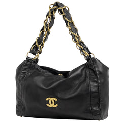 シャネル ココマーク チェーン ハンドバッグ ショルダーバッグ ハンドバッグ レザー ブラック レディース 【中古】brbag