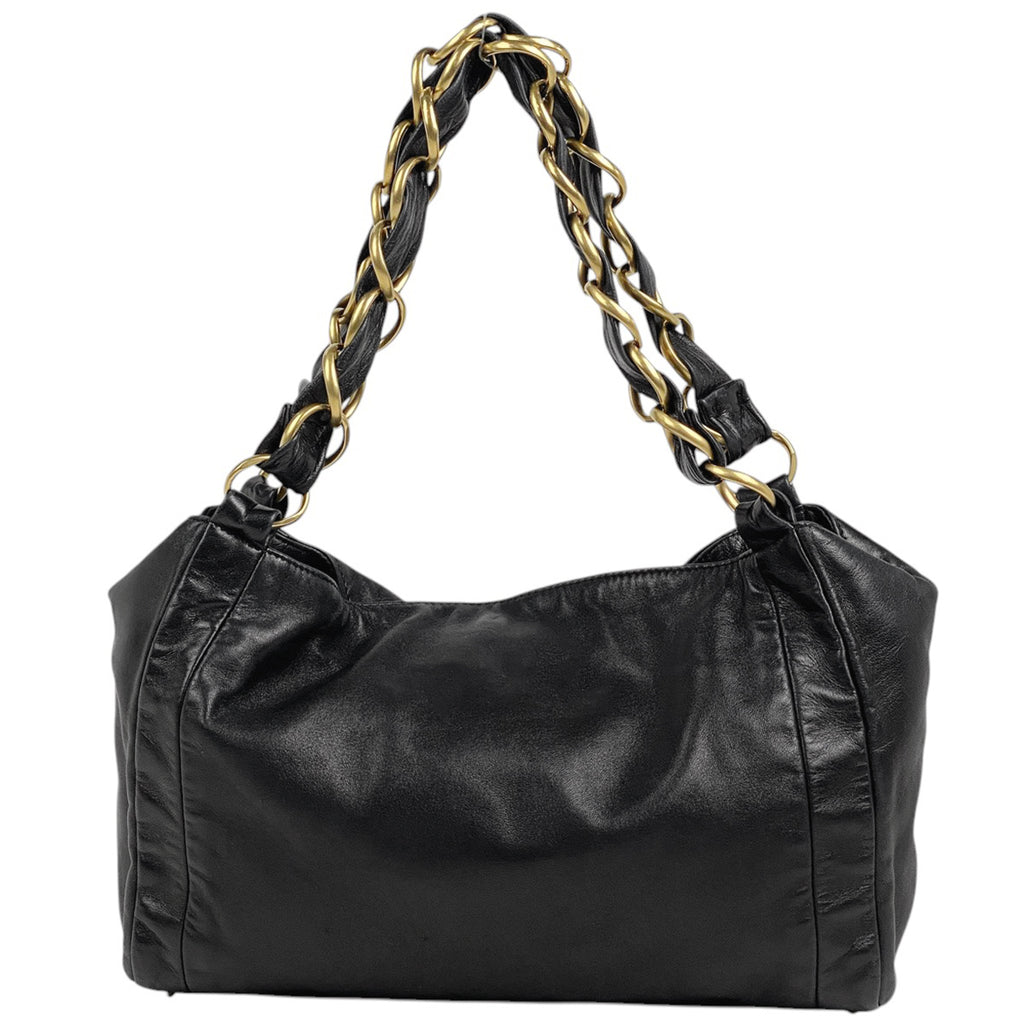 シャネル ココマーク チェーン ハンドバッグ ショルダーバッグ ハンドバッグ レザー ブラック レディース 【中古】brbag
