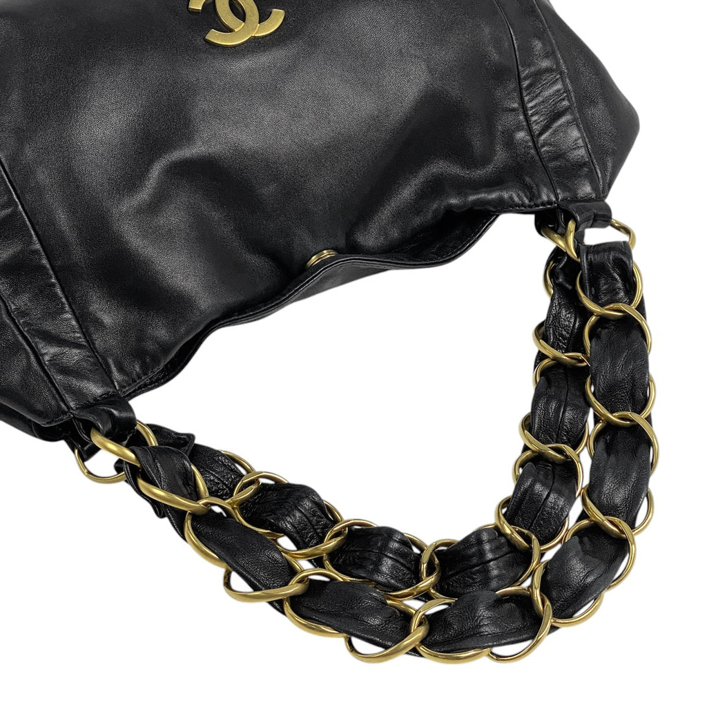 シャネル ココマーク チェーン ハンドバッグ ショルダーバッグ ハンドバッグ レザー ブラック レディース 【中古】brbag