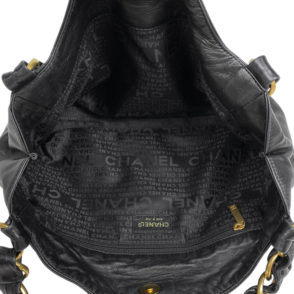 シャネル ココマーク チェーン ハンドバッグ ショルダーバッグ ハンドバッグ レザー ブラック レディース 【中古】brbag