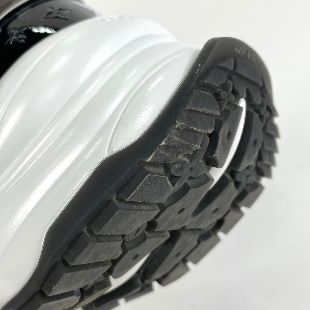 ルイ・ヴィトン ラン 55 スニーカー モノグラム 靴 スニーカー ファブリック ラバー ホワイト ブラウン ブラック レディース 【中古】brapp