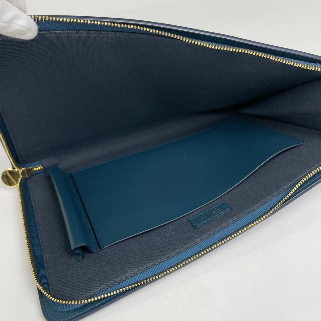 ティファニー ロゴ クラッチバッグ セカンドバッグ マッキントッシュ クラッチバッグ レザー ブルー レディース 【中古】brbag