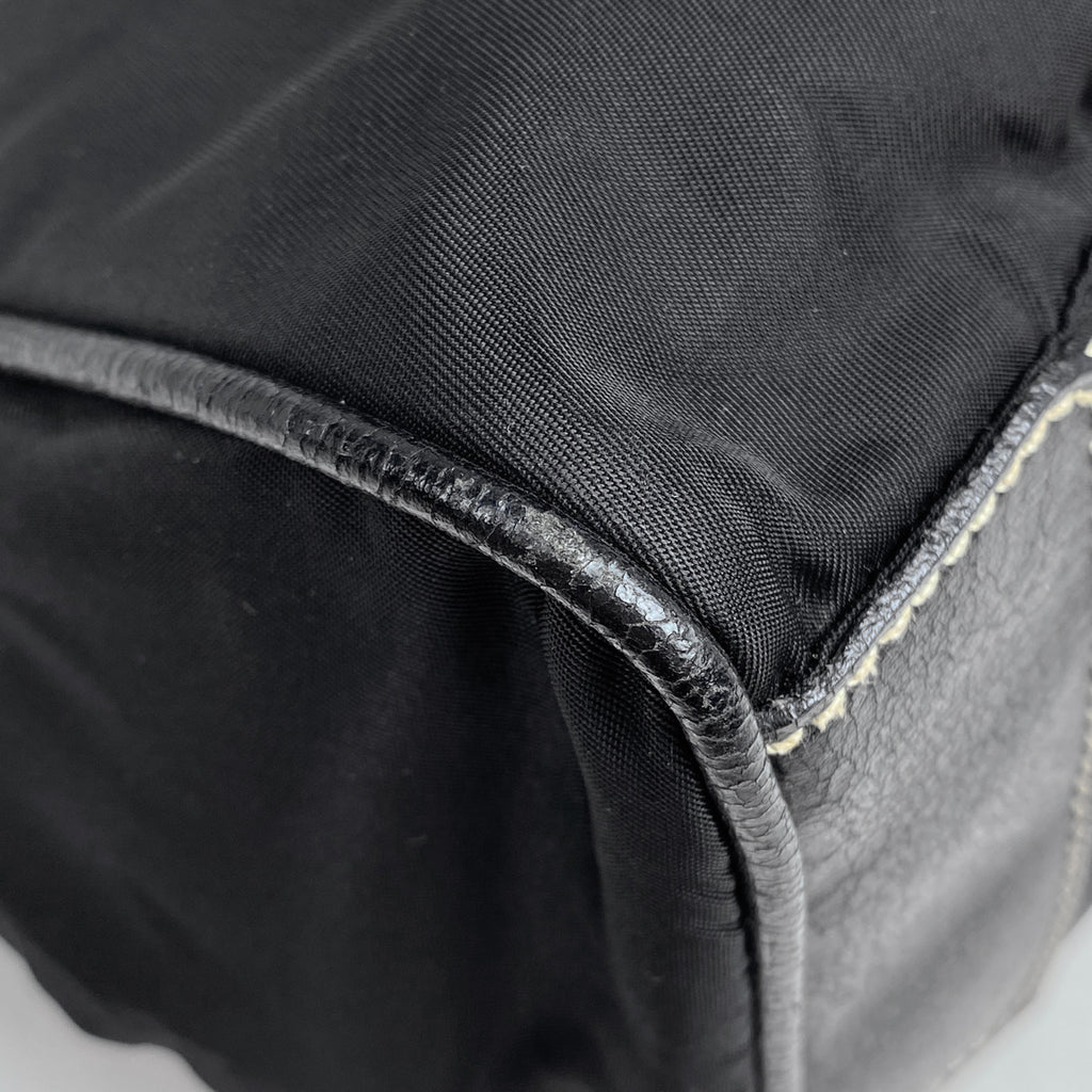プラダ ロゴプレート ショルダーバッグ ハンドバッグ ショルダーバッグ ナイロン ブラック レディース 【中古】brbag