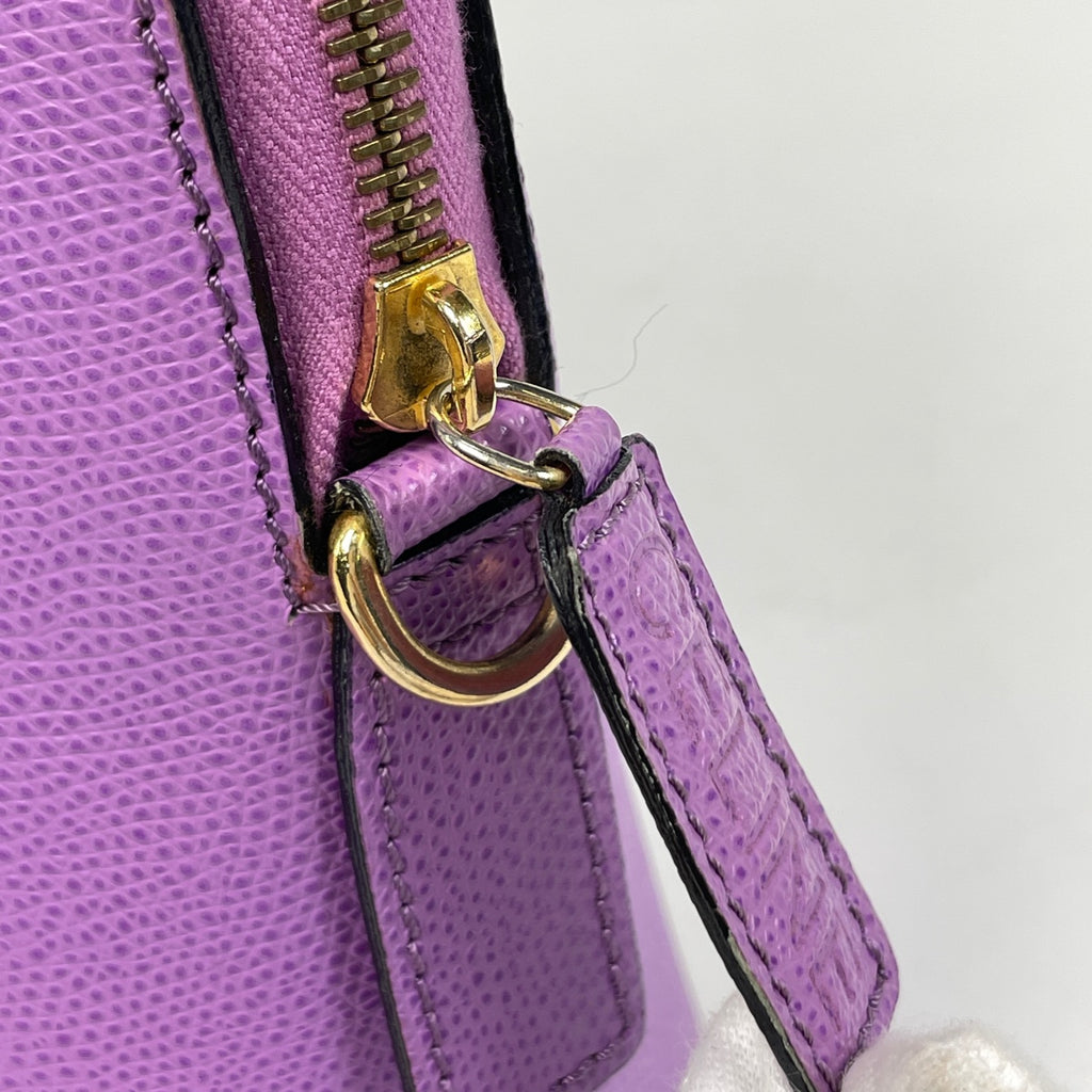 セリーヌ ロゴ ハンドバッグ 2WAY ショルダーバッグ ハンドバッグ レザー パープル レディース 【中古】brbag