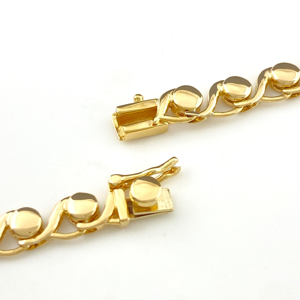 メレダイヤ デザインネックレス YG イエローゴールド ネックレス K18 ダイヤモンド レディース 【中古】nbjwl