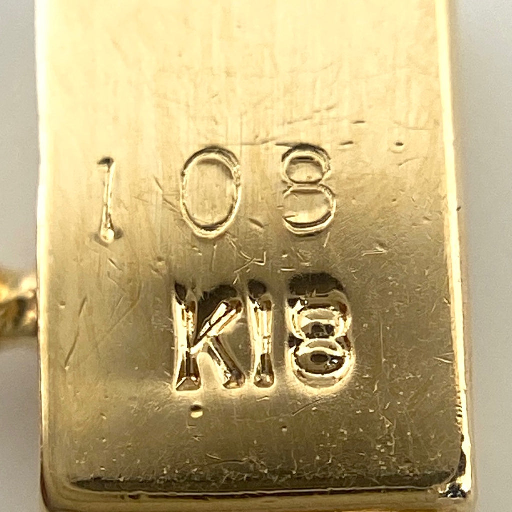 メレダイヤ デザインネックレス YG イエローゴールド ネックレス K18 ダイヤモンド レディース 【中古】nbjwl