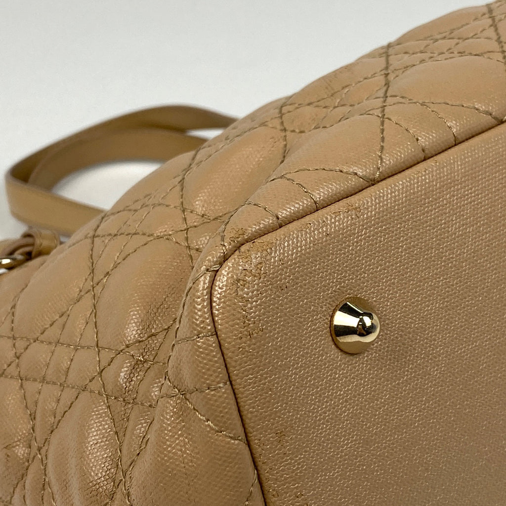 クリスチャンディオール カーキ カナージュパターンハンドバッグ Christian Dior （未使用 展示品）クリスチャンディオール