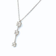メレダイヤ デザインネックレス プラチナ ペンダント ネックレス Pt900 Pt850 ダイヤモンド レディース 【中古】nbjwl