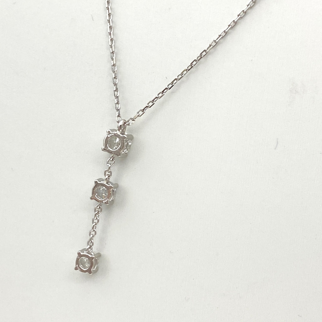 メレダイヤ デザインネックレス プラチナ ペンダント ネックレス Pt900 Pt850 ダイヤモンド レディース 【中古】nbjwl