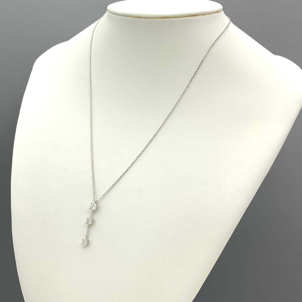メレダイヤ デザインネックレス プラチナ ペンダント ネックレス Pt900 Pt850 ダイヤモンド レディース 【中古】nbjwl