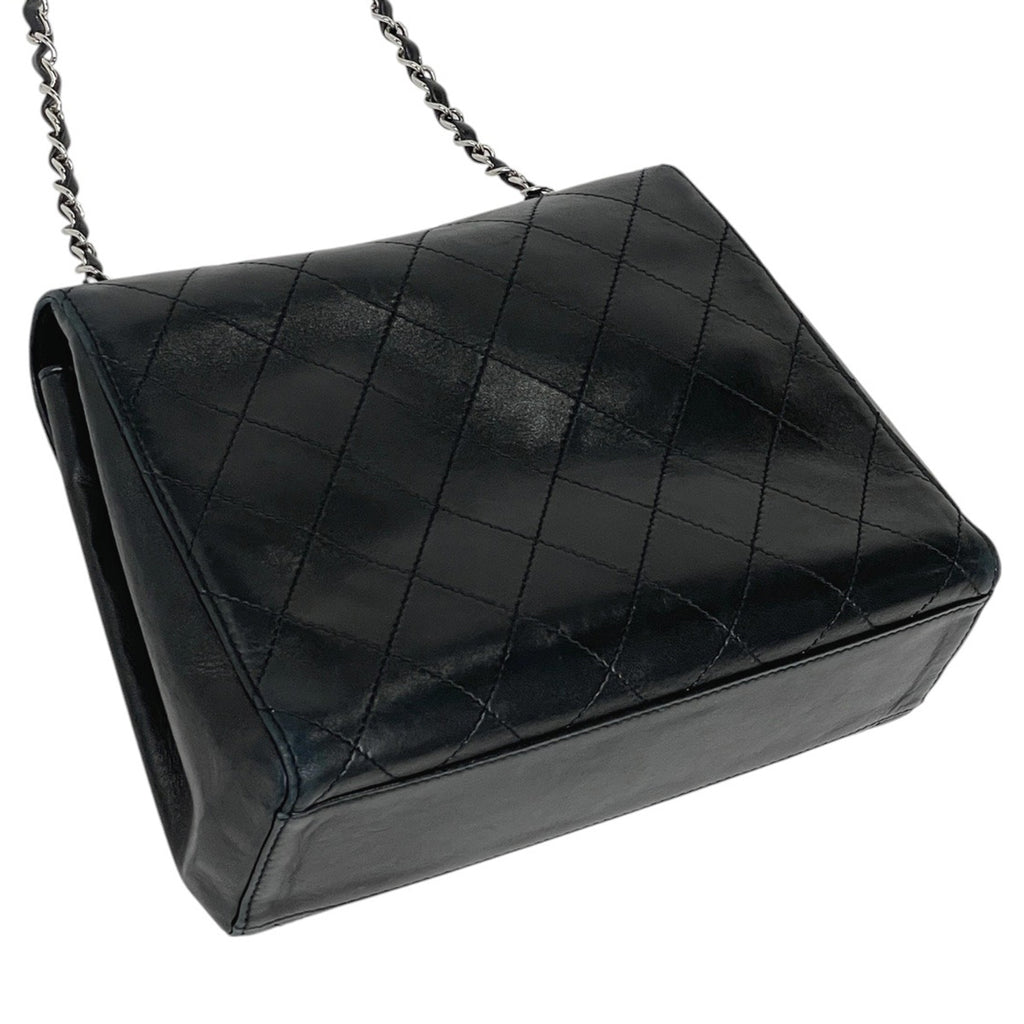 シャネル ココマーク チェーン ショルダーバッグ ターンロック ショルダーバッグ レザー ブラック レディース 【中古】brbag