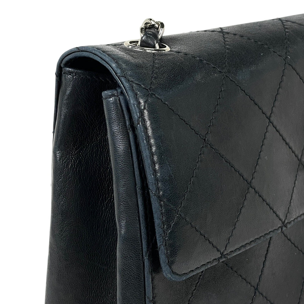 シャネル ココマーク チェーン ショルダーバッグ ターンロック ショルダーバッグ レザー ブラック レディース 【中古】brbag