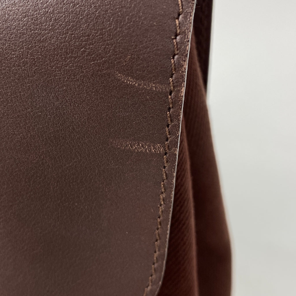 エルメス ヴァルパライソ PM 手提げ トート ハンドバッグ トワルシェブロン ブラウン レディース 【中古】brbag
